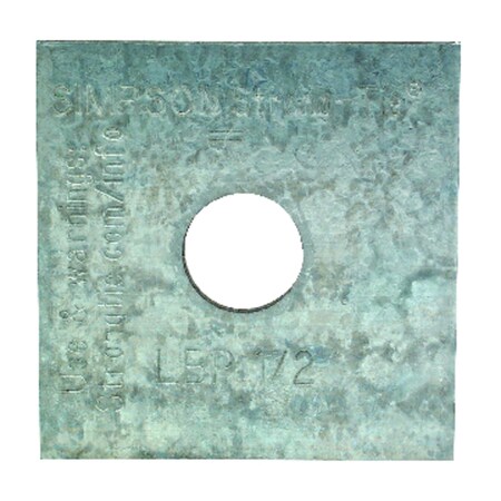 Simpson Strong-Tie 2 in. H X 0.1 in. W X 2 in. L Galvanized Steel Bearing Plate LBP 1/2